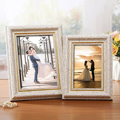 white photo frame Европейская фоторамка винтажная рама для картины книжный шкаф настольные украшения вечерние свадебные фото 3,5x5 5x7 7x10 дюймов Детская Рамка - Цвет: white photo frame