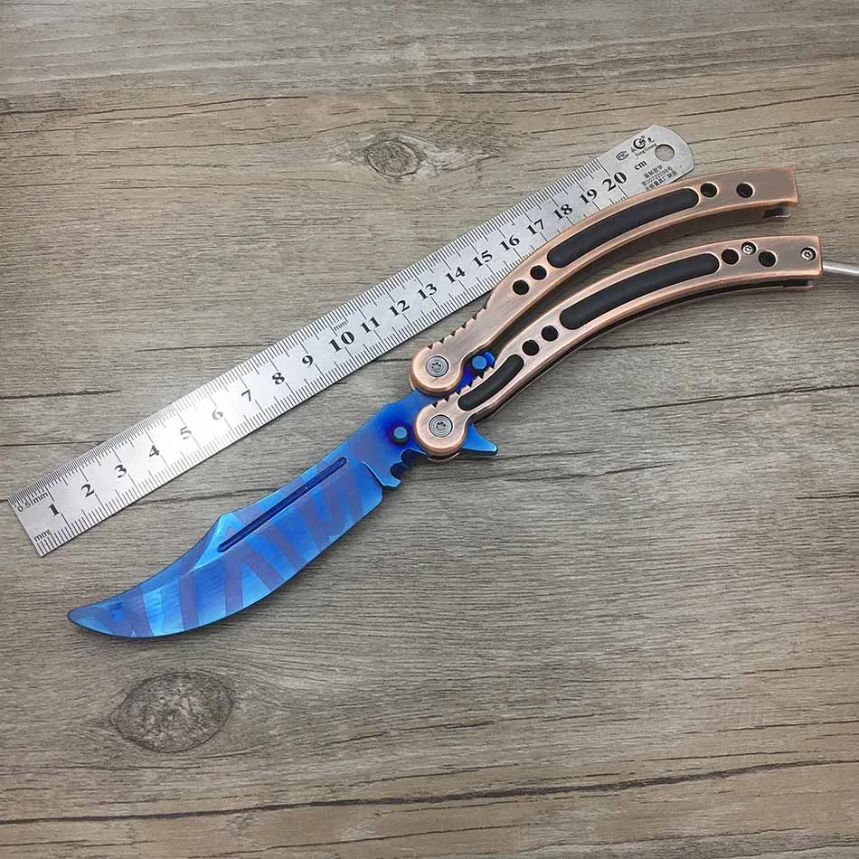 Прямая поставка бабочка в коробке для ножей CS GO Karambit нож практика складной нож бабочка нож для тренера чехол тупое лезвие без края инструмент