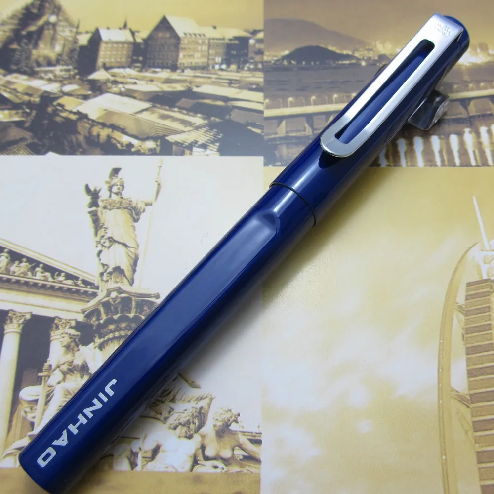 Jinhao Средний Перьевая ручка черный белый красный синий зеленый золотой матовый черный желтый опционально J32H77