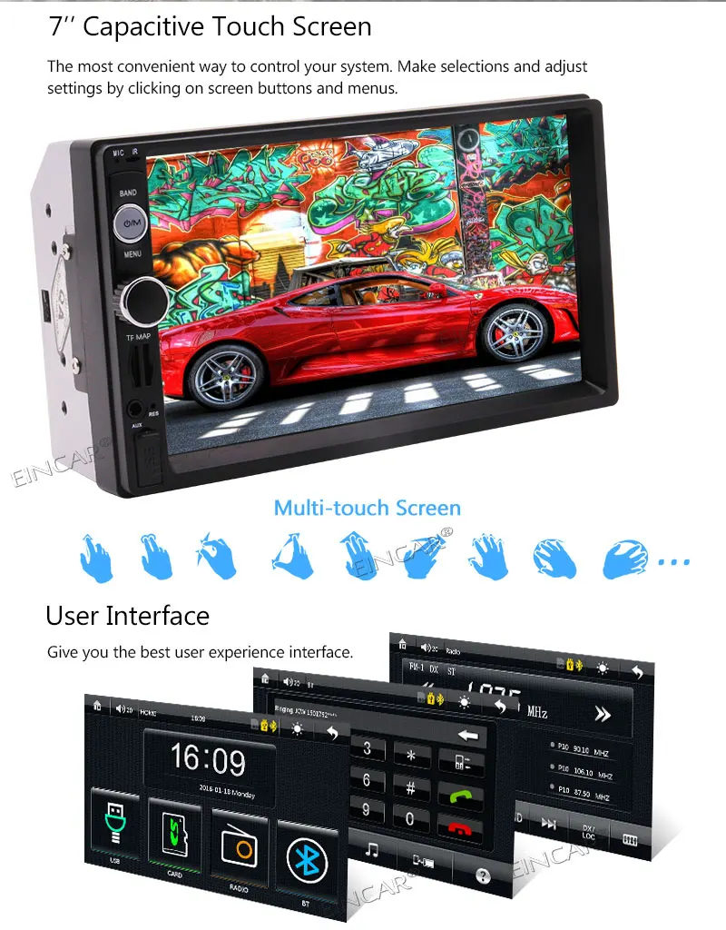 Gps навигации/Bluetooth/Зеркало Ссылка/с входом для задней камеры/FM/TF/USB/разъём подачи