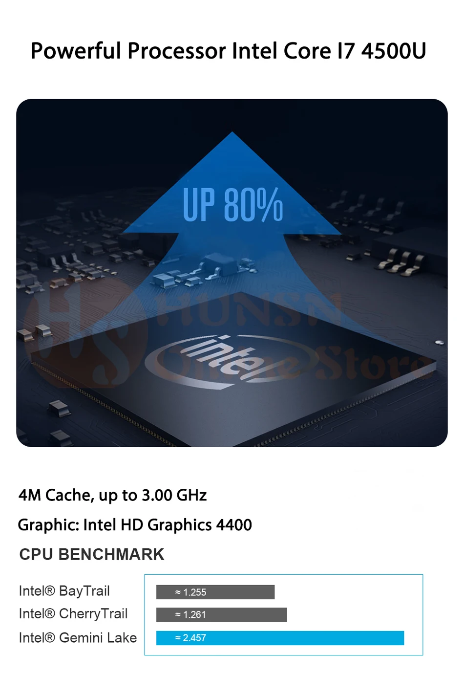 Fanless Mini PC,Intel Core I7 4500U,Windows 10/Ubuntu,Silver,[HUNSN BM01L],(WiFi/1HD/1VGA/4USB3.0/2USB2.0/1LAN