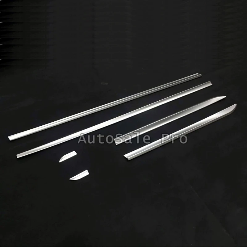 

(Only Fit For European Car Model) Side Panel Door Body Molding Trim Protector 6pcs ABS Matte For Porsche Cayenne 2018 2019