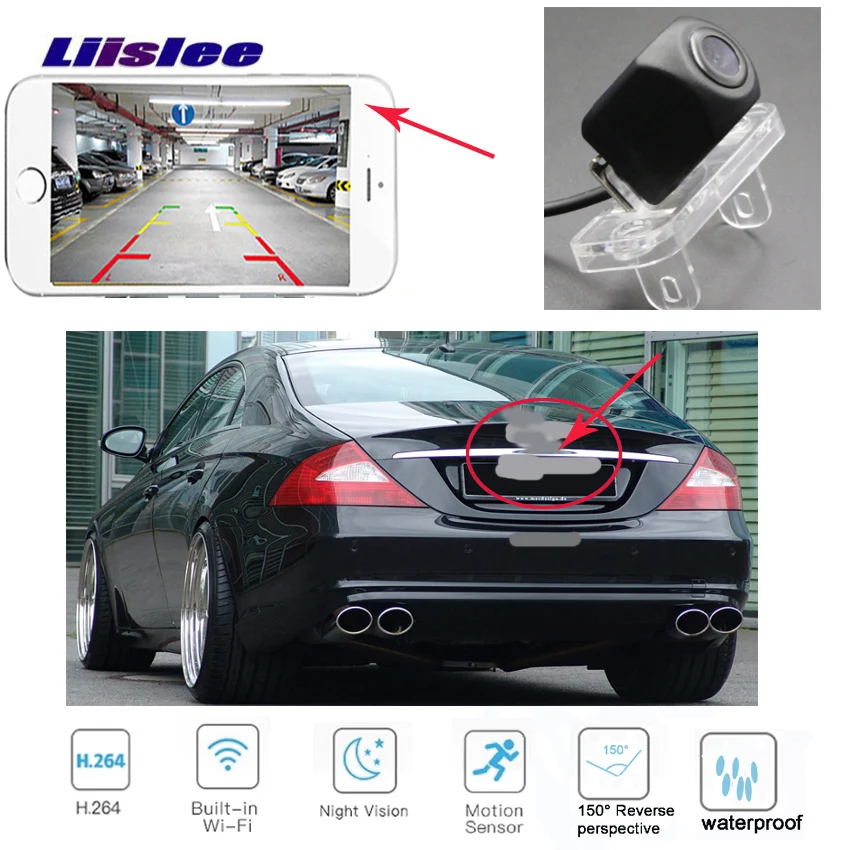 Liislee wifi Беспроводная hd камера заднего вида для MB Mercedes Benz CLS Class W219 300 350