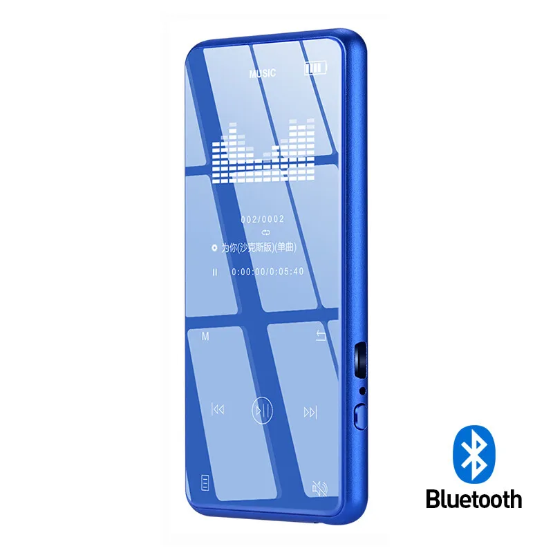 Синий Yescool X8 8 Гб металлический сенсорный ключ MP3-плеер Bluetooth 4,1 Поддержка fm-радио электронная книга hifi аудио видео музыкальный плеер портативный Walkman - Цвет: Синий