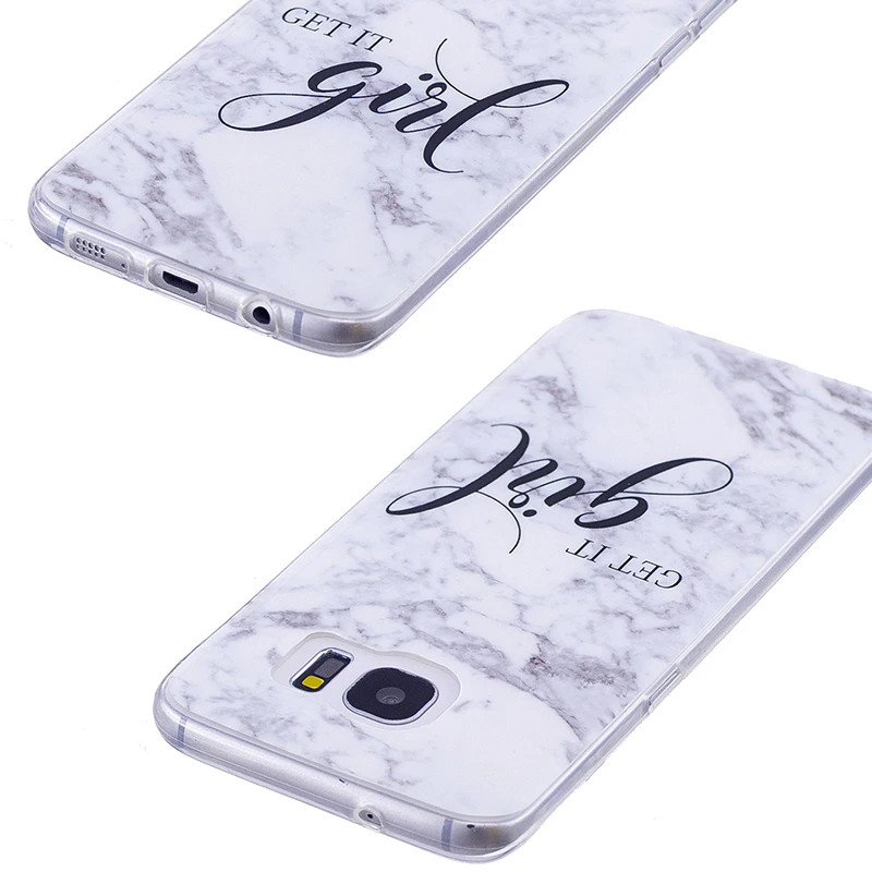 Funny Letters Geometry Splice Marble Case For Samsung S5 Mini S8 S9 Plus Soft Cases Galaxy A3 A5 J3 J5 J7 2017 EU S6 S7 edge |