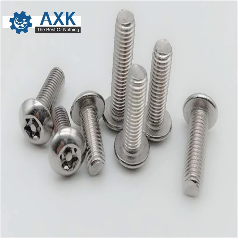Винты Torx из нержавеющей стали с панорамной головкой 50 шт./лот безопасности M4 M5 M6 M8