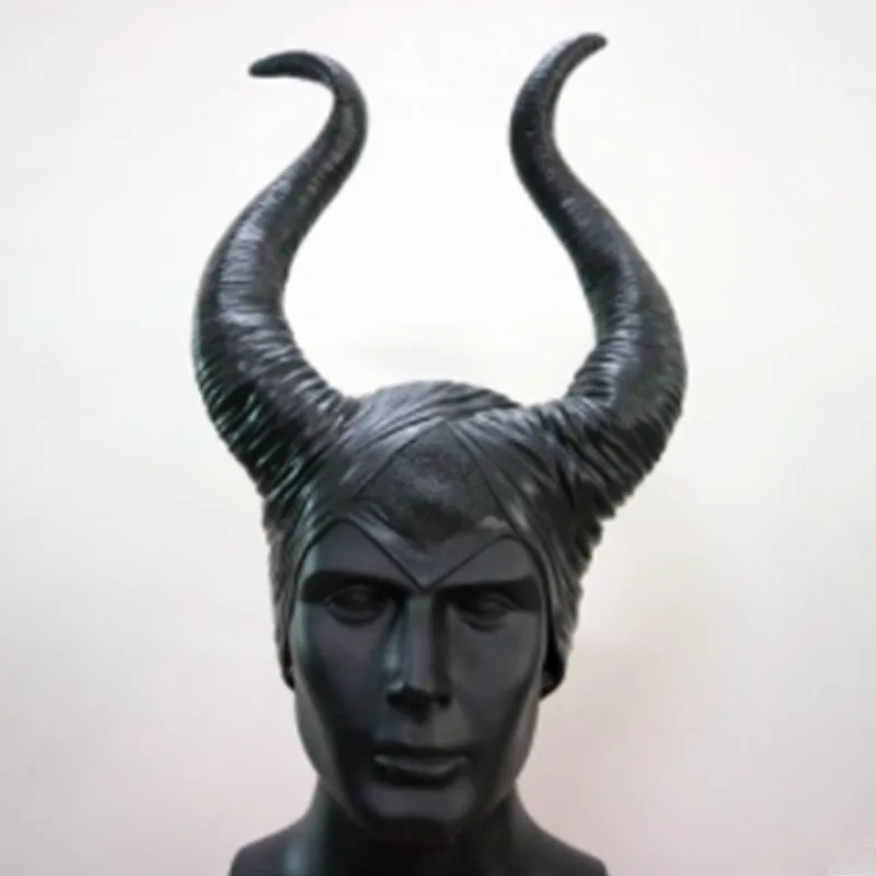 Maleficent рога косплей маска головные уборы Черная Королева шлем головной убор Хэллоуин маскарадные реквизиты для вечеринки