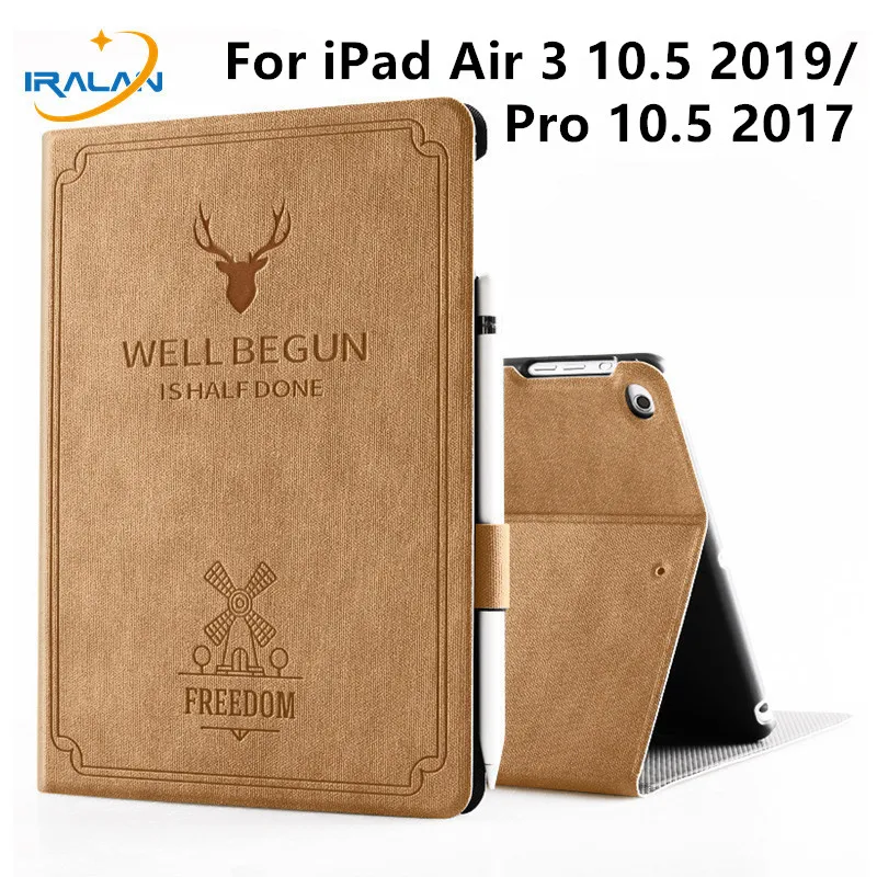 Мягкий силиконовый чехол из искусственной кожи для Apple iPad Air 3 10,5 /Pro 10,5 дюймов смарт-чехол с карандашом и пленкой для экрана