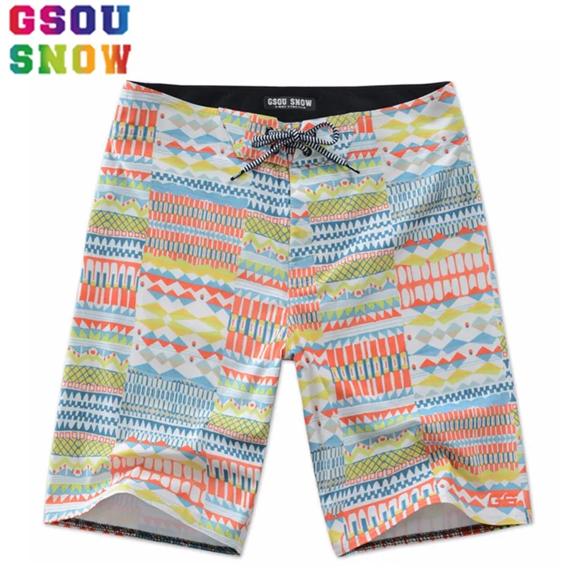 Мужские пляжные шорты GSOU SNOW быстросохнущие с принтом спортивные для кайт
