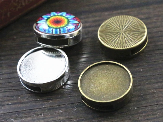 10 шт 14 мм 16 18 внутренний размер античная бронза и посеребренные бусины с