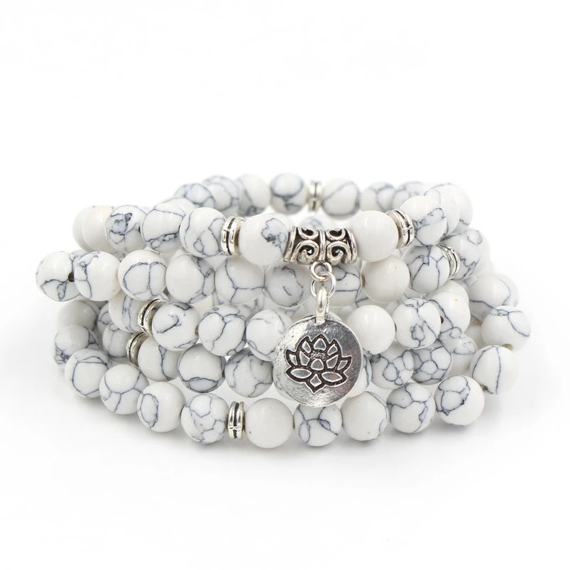 Очаровательное многослойное Ожерелье-браслет USENSET с украшениями 108 натуральный