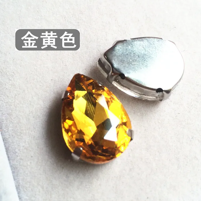 100 шт./лот 13*18 мм цветные стеклянные пакеты для шитья одежды обуви diy Стразы