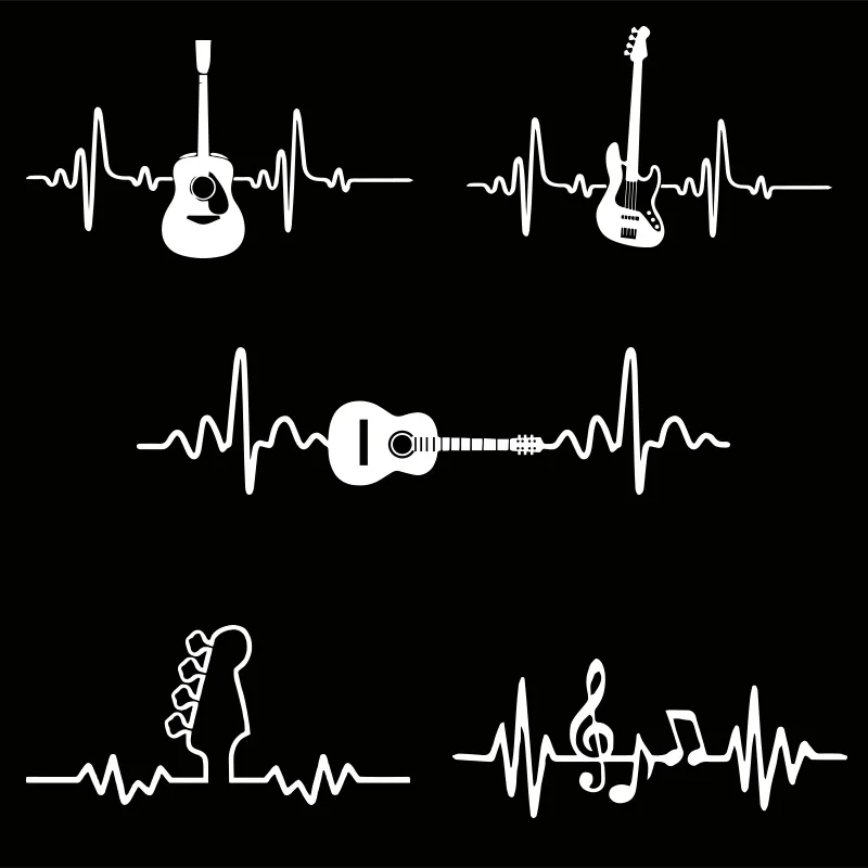 Оригинальный свитшот с рисунком худи гитарой Music мужские черные топы длинным