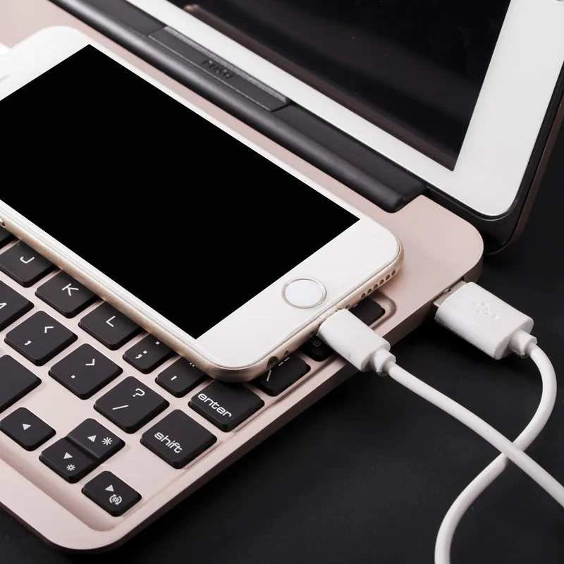 Тонкий чехол для iPad mini 4 алюминиевая Беспроводная bluetooth клавиатура 7 цветов с
