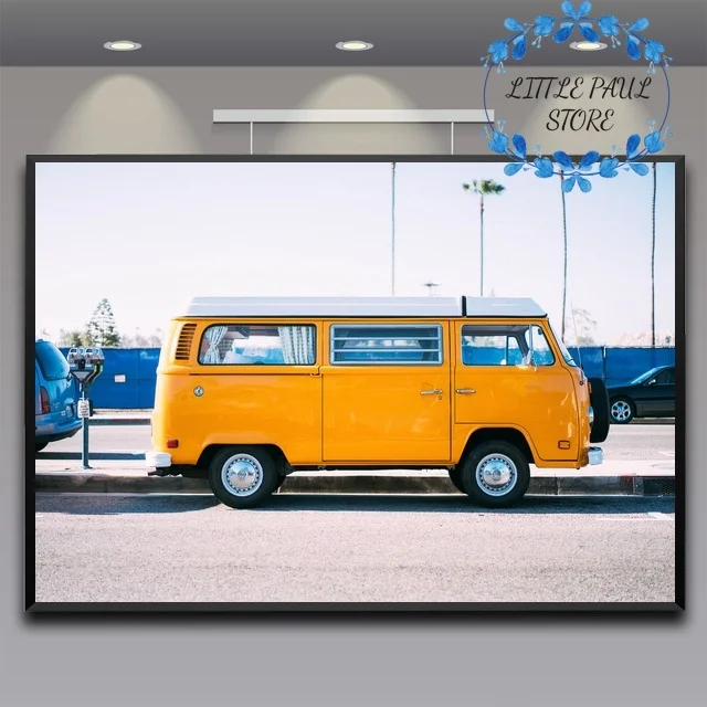 Vw Van Art Canvas Poster landscape poster Wall Pictures for Living Room No Frame | Дом и сад