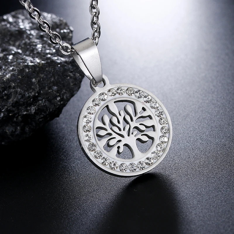 Ожерелье с подвеской в виде дерева из нержавеющей стали | Украшения и аксессуары