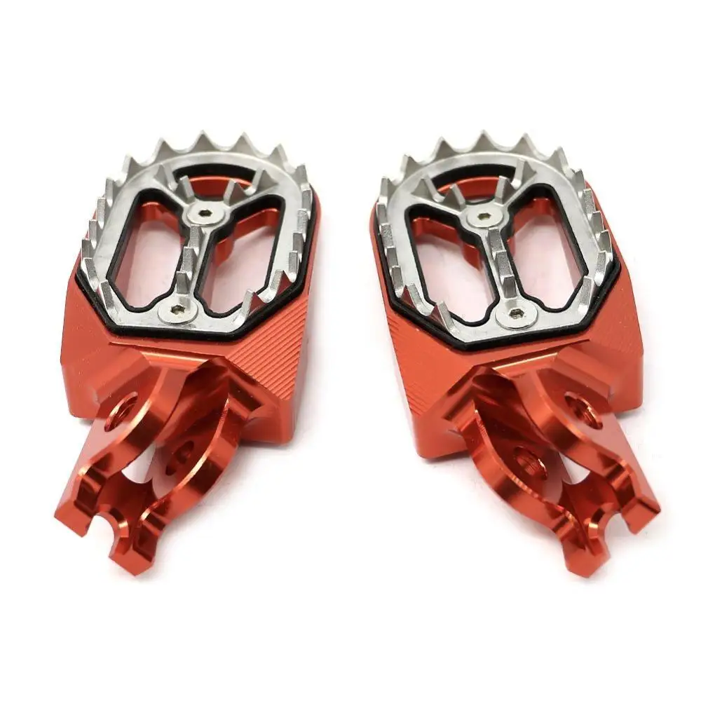 Оранжевый CNC MX ножной Peg Dirt Bike Яма Мотокросс педаль для Honda CR125 CR250 CRF 250X CRF150R 150R 250R подставки для ног - Цвет: Оранжевый