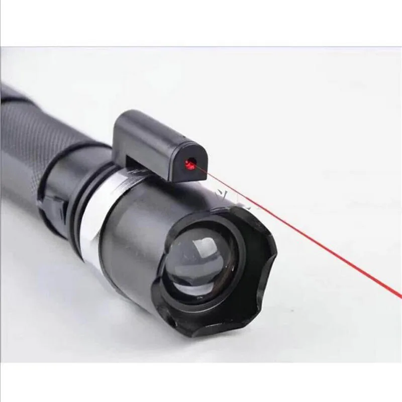 Лазерный и Освещение 2 в 1 XML CREE T6 светодиодный фонарик алюминиевый сплав факел
