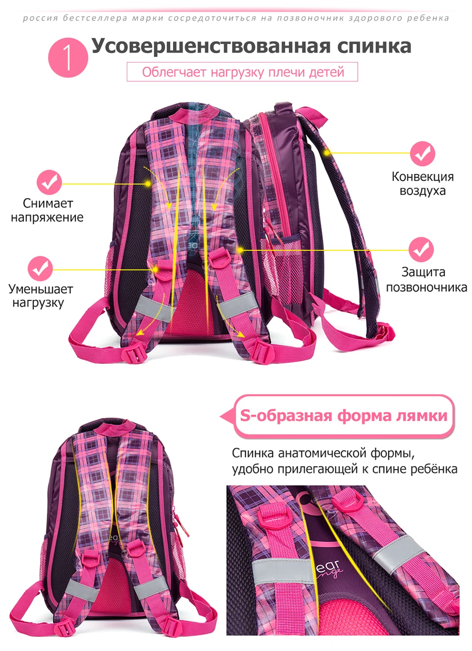 Гризли рюкзак для девочек милый мультфильм кошка школьные сумки ортопедические водонепроницаемые Дети ученик начальной школы школьный ранец класс 1-4