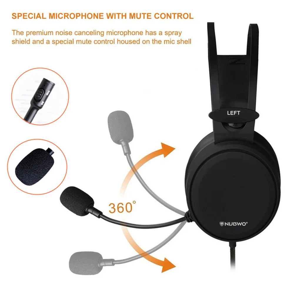 Xiberia Nubwo N7 PS4/Новая гарнитура для Xbox One PC Casque Bass Стерео Игровые наушники для мобильного телефона компьютера телевизора планшета с микрофоном