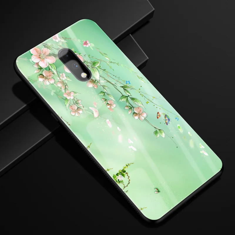 25 Для Oneplus 7 Pro Чехол оргстекло PC чехол для телефона черный TPU бампер чехол для One Plus 7 7Pro Oneplus 7 Pro закаленное стекло чехол - Цвет: 25