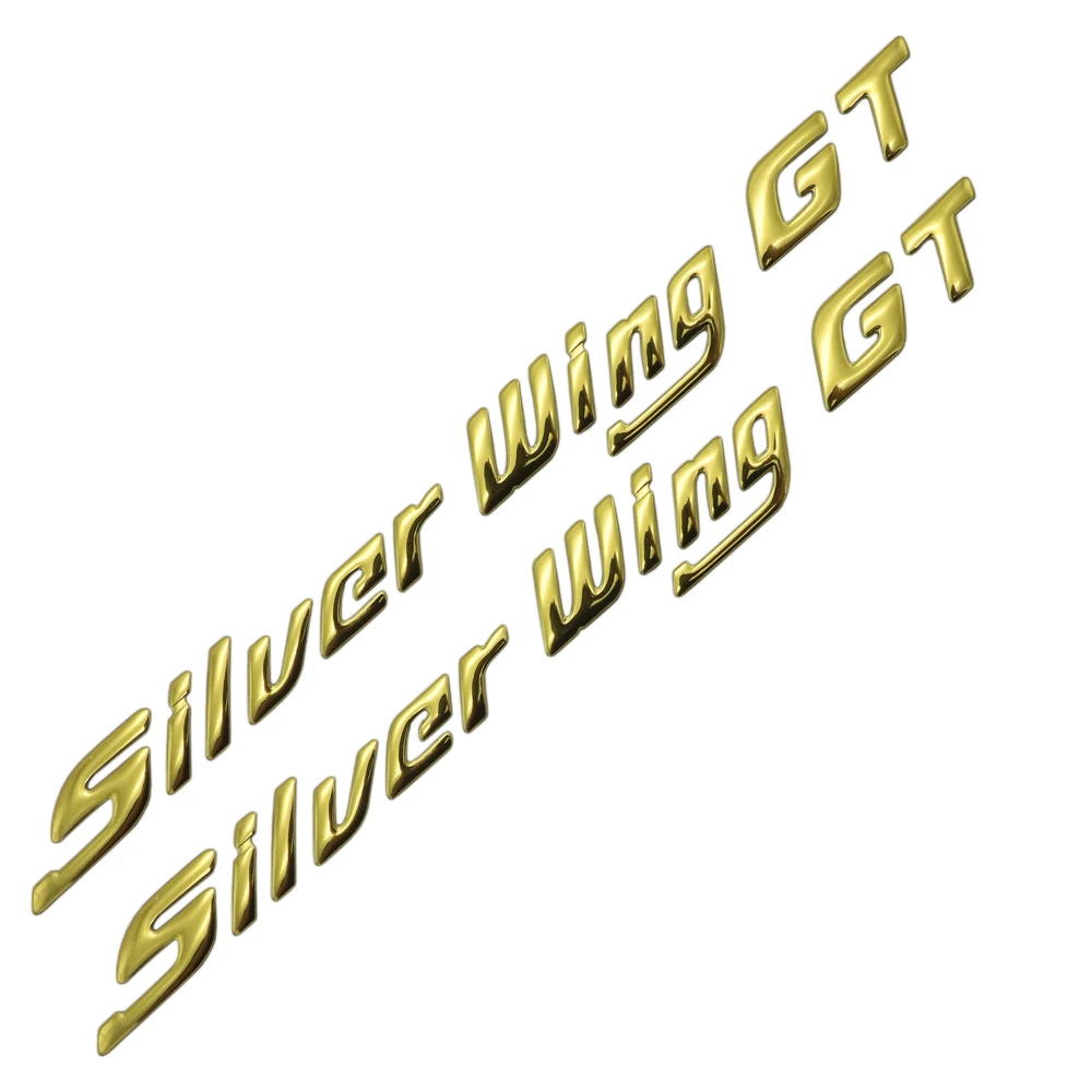 Для Honda Motorcycle Silver Wing GT 250 400 600 3D эмблема наклейка логотип на колесо бака серебряная