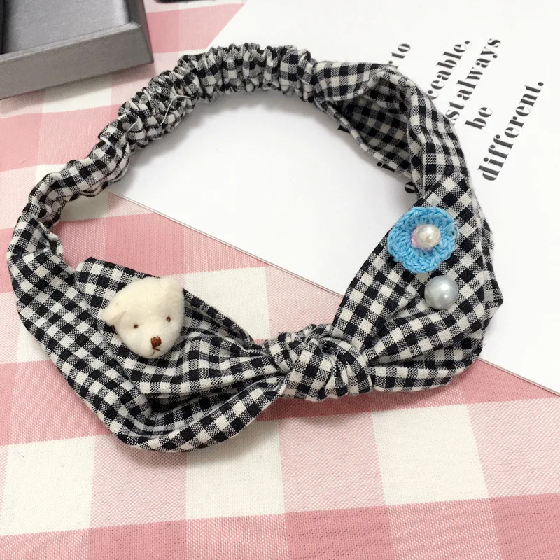 Корейские хлопковые аксессуары для волос девочек обручи с кроликом женских