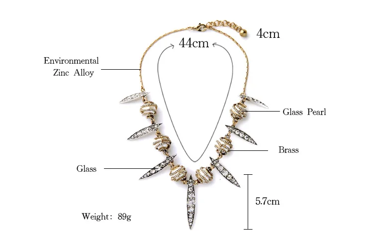 

Evening Party Amazing Ladies Necklace High Quality Simulated Pearl Jewelry Collier Statement Necklace For Women Accessory