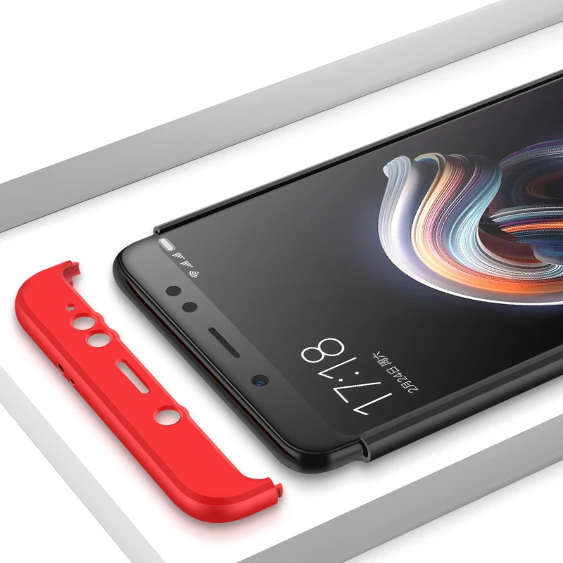 Чехол GKK для Xiaomi Redmi Note 5 Pro с полной защитой 360 противоударный ультратонкий жесткий