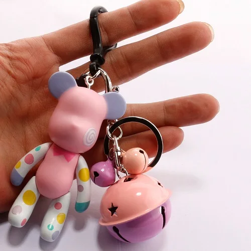 Жестокий медведь цепочка для ключей мужской и женский классический брелок