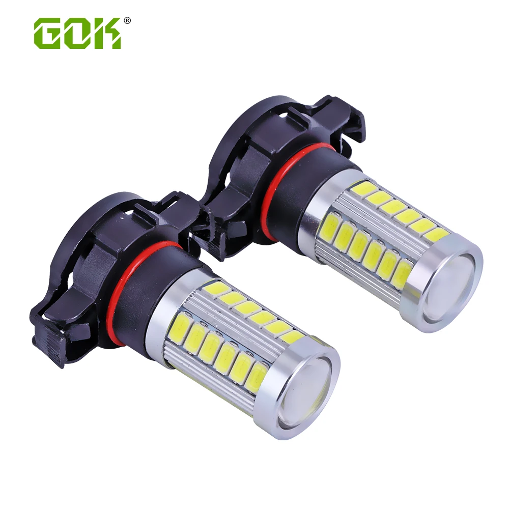 2 шт. Автомобильные светодиодные противотуманные лампы H11 H16 33smd 5730 яркие бег