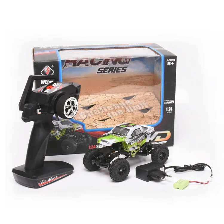 Новое поступление Wltoys 1/24 RC гоночный автомобиль масштаб 4WD внедорожный пульт