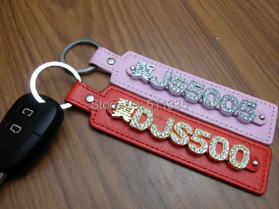 Оптовая продажа брелки из искусственной кожи с именем 50 шт./лот 10 мм скользящей