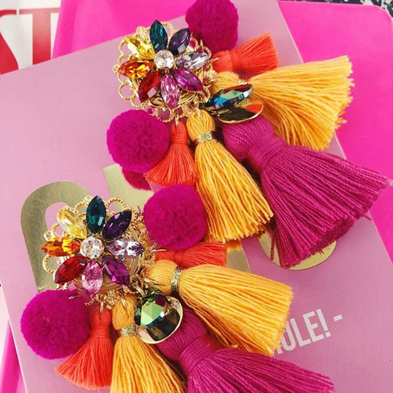 FASHIONSNOOPS Роскошная обувь с украшением в виде кристаллов Висячие Серьги Подвески