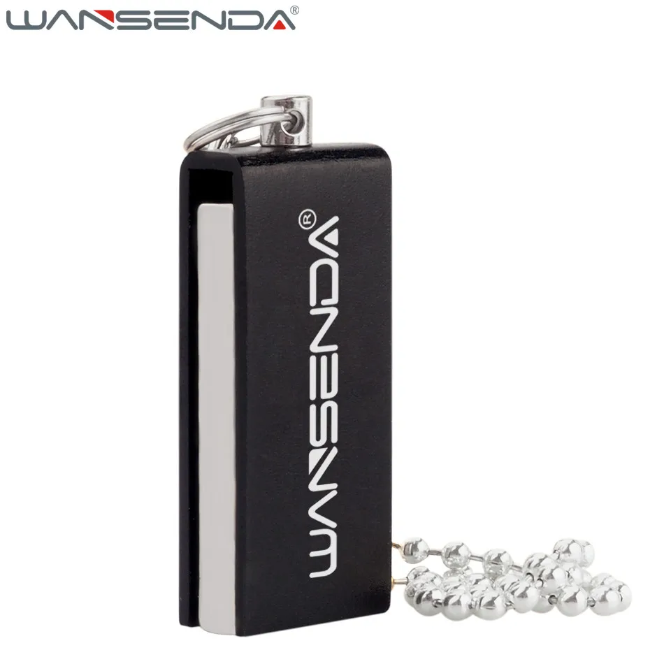 Черный Wansenda цветной usb флеш-накопитель модный миниатюрный флэш-накопитель 64 ГБ 32 ГБ 16 ГБ 8 ГБ 4 ГБ нержавеющая водонепроницаемая карта памяти флешка - Цвет: Черный