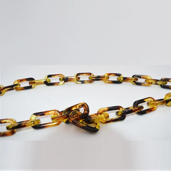 Черная цепочка Tortoiseshell из акриловой смолы аксессуары для сумок сделай сам модная