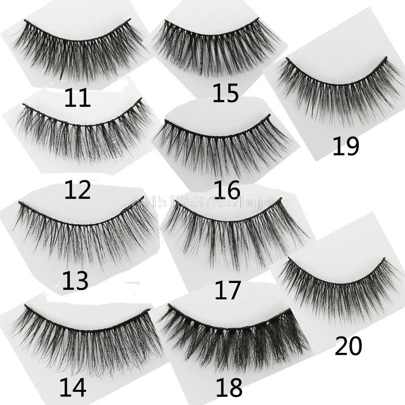 MB 3 пары норковые ресницы 3D толстые ручной работы полная полоса жестокость