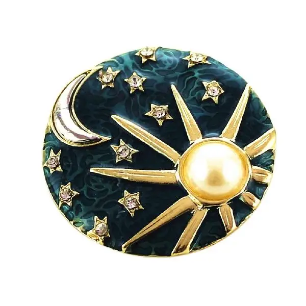 DreamBell женская имитация жемчуга слон Солнце Луна Звезда Брошь подходит ко всему МУЖСКОЙ КОСТЮМ НАГРУДНИК - Окраска металла: dark green