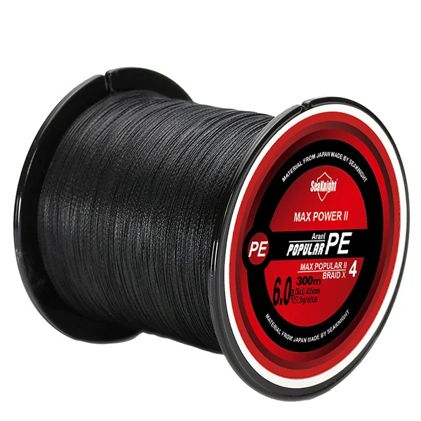 SeaKnight TriPoseidon 300 м PE 4 нити леска 8 10 20 30 40 60 80LB плетеная леска - Цвет: black