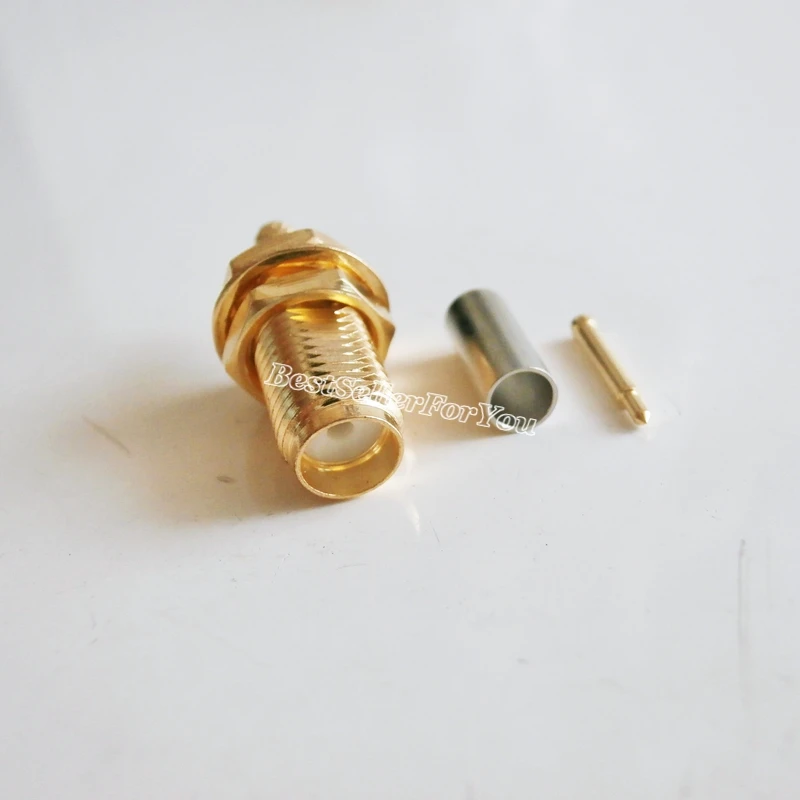 ОБЖИМНАЯ гайка RG174 RG316 LMR100 с разъемом для кабеля 10X RPSMA Jack разъем LMR100|connector crimp|connector