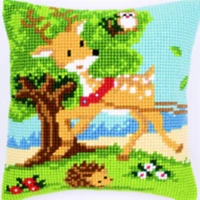 Животные 4 стиля крестиком коврик на подушку DIY ремесло гобелен подушка 42 см на 42 см рукоделие крючком подушка вышивка - Цвет: Прозрачный