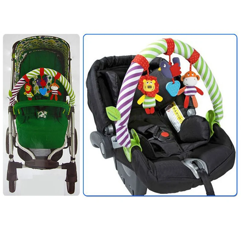 

Cartoon Animal Baby Toys Newborn Stroller Hanging Toy Lions And Birds Toys Sound Colorful Plush Rattle Mobiles Toys T025-30