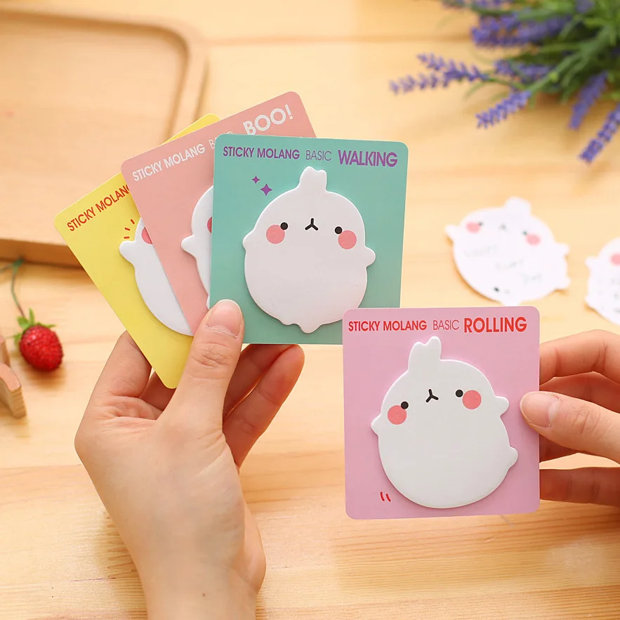 Molang Rabbit N Times блокнот Липкие заметки мультяшная почтовая Закладка канцелярская