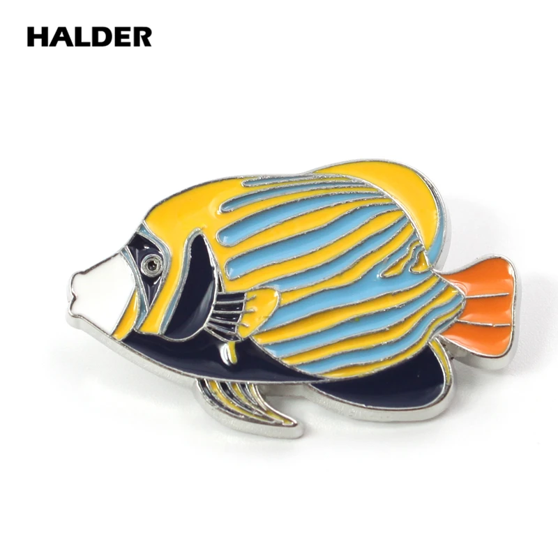 Халдер океан морская рыба акула ангельская Sailfish мультфильм металлические броши