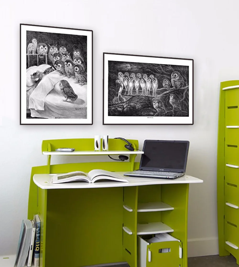 Классический супер узкий алюминиевый А3 постер рамка + Луи Уэйн 2 художественных