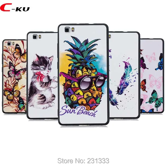 Мягкий ТПУ чехол C-ku с 3d-рисунком для Huawei P8 LITE 2017 P9 P10 P20 PRO Honor 7 8 9 6X ударопрочный