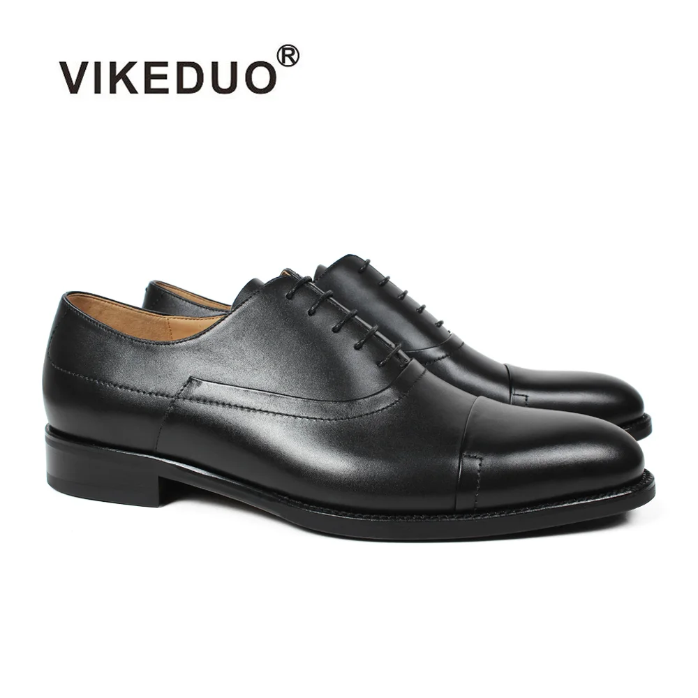 Классические классические туфли VIKEDUO 2020 для мужчин черные из натуральной кожи