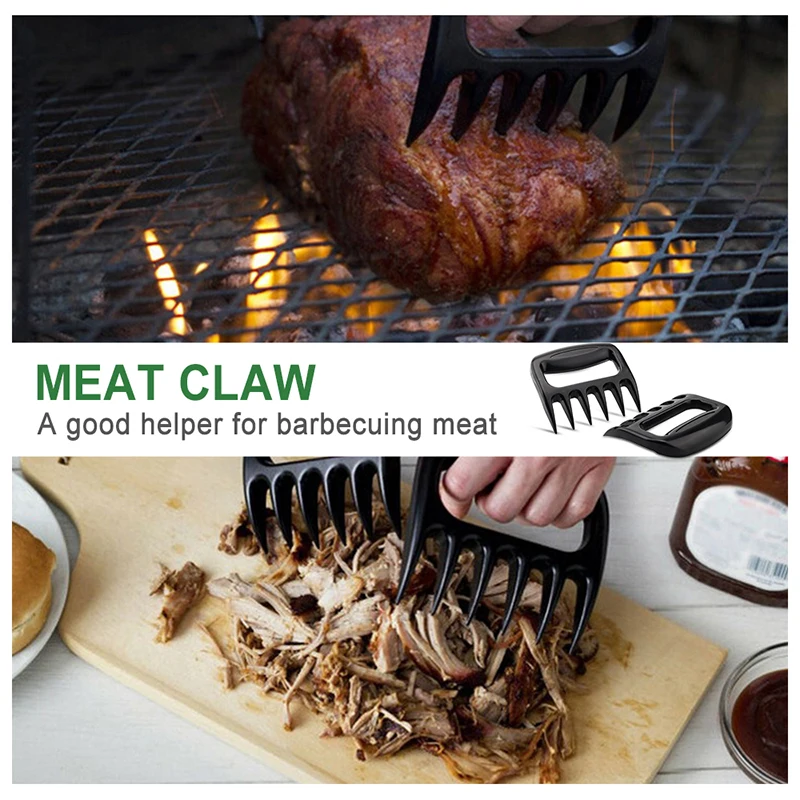 2Pcs Bear Claws Barbecue Fork Manual Pull Meat Shred Pork Clamp Roasting Kitchen BBQ Tools Shredde Tool | Дом и сад