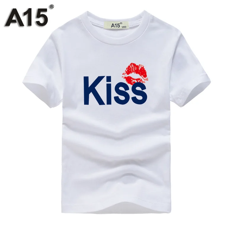 Футболка для мальчиков и девочек A15 мягкая Однотонная футболка с милым котиком