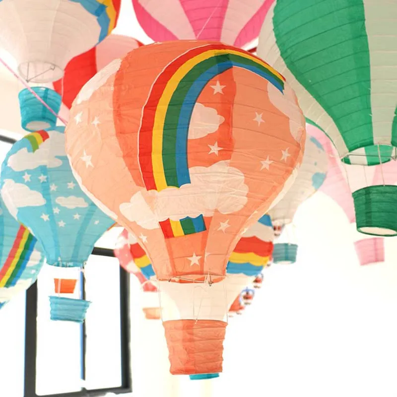 12-дюймовые радужные воздушные шары бумажные фонарики для рождества свадьбы